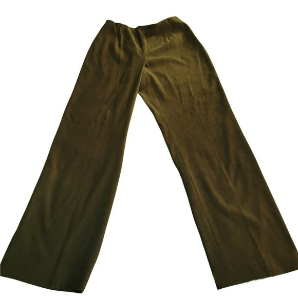 Olive Green Faux Suede Pants - Picture 3 of 7